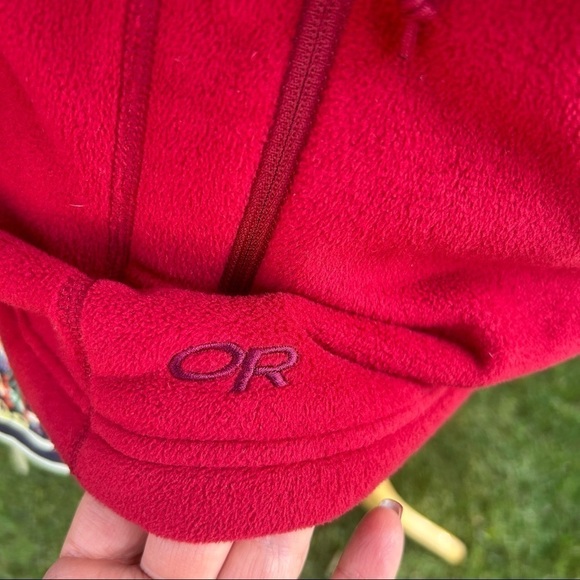 Outdoor Research Red Fleece Full Zippered Jacket Size Large - Picture 9 of 10